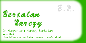 bertalan marczy business card